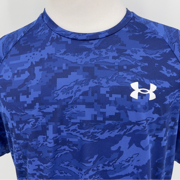 Under Armour Blue Camo Short Sleeve Tee - Picture 1 of 7